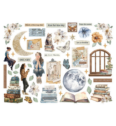 Stamperia Die cuts assorted, Secret Diary DFLDC128
