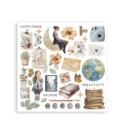 Stamperia Rub on kit Secret Diary DFLRBX09