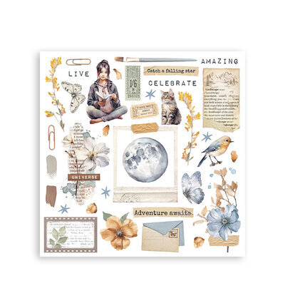 Stamperia Rub on kit Secret Diary DFLRBX09