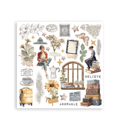Stamperia Rub on kit Secret Diary DFLRBX09