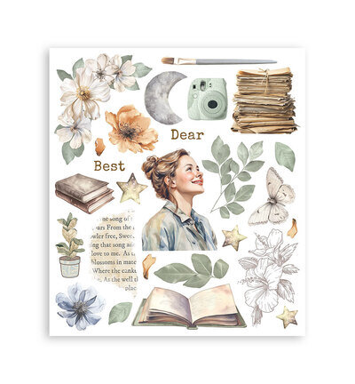 Stamperia Rub on selection Secret Diary DFLRBXG02