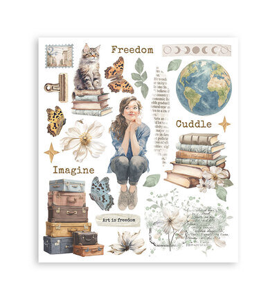 Stamperia Rub on selection Secret Diary DFLRBXG02