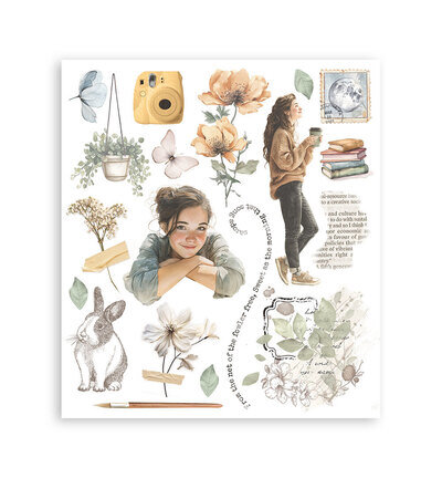 Stamperia Rub on selection Secret Diary DFLRBXG02