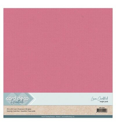 Card Deco Linnen Karton-Scrap Hardroze LKK-SC49