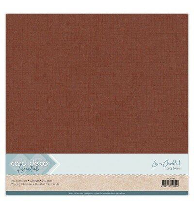 Card Deco Linnen Karton-Scrap  Roestbruin 30,5x30,5 cm LKK-SC70