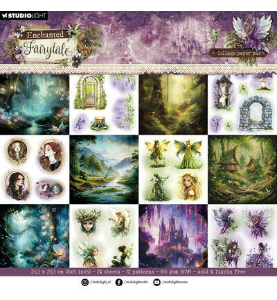 Studio Light Collage Paper Pad Collage paper pad Enchanted Fairytale nr. 468 SL-EF-CPP468
