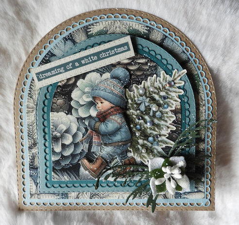 Fairybells 3-D setje Kerst - winter blauw 99079/012