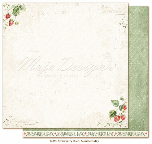 Maja Design Strawberry thief -Paper pack 15,2x15,2 cm