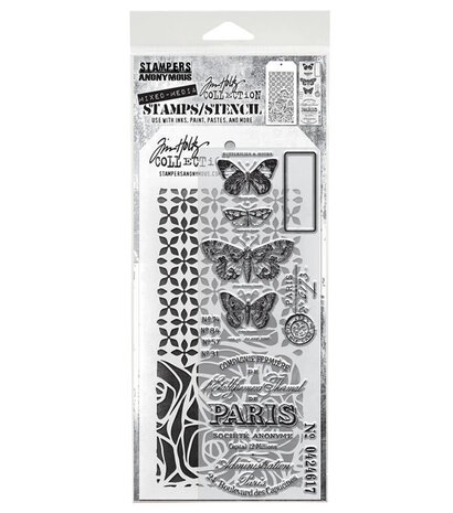 Tim Holtz Mixed Media #20 Stamps/Stencil (THMM120)