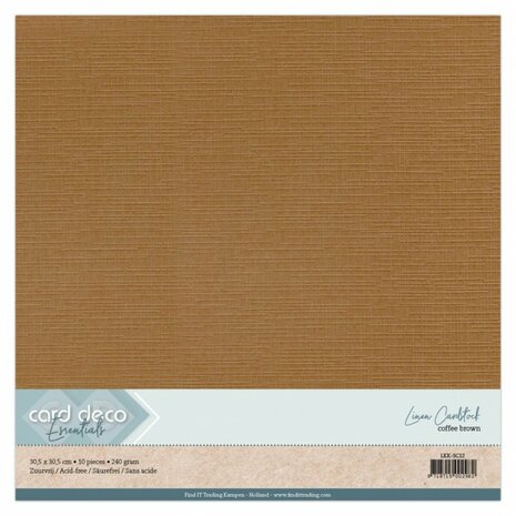 Card Deco Linnen Karton-Scrap Koffiebruin 30,5x30,5cm LKK-SC12