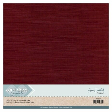 Card Deco Linnen Karton-Scrap Bordeaux 30,5x30,5cm LKK-SC14