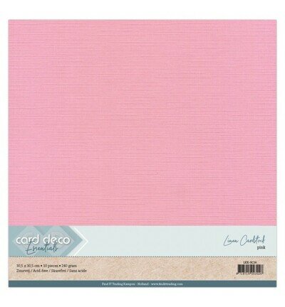 Card Deco Linnen Karton-Scrap Roze 30,5x30,5cm LKK-SC16