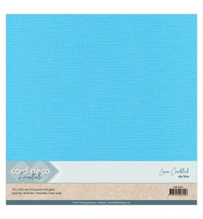 Card Deco Linnen Karton-Scrap Hemelsblauw 30,5x30,5cm LKK-SC29