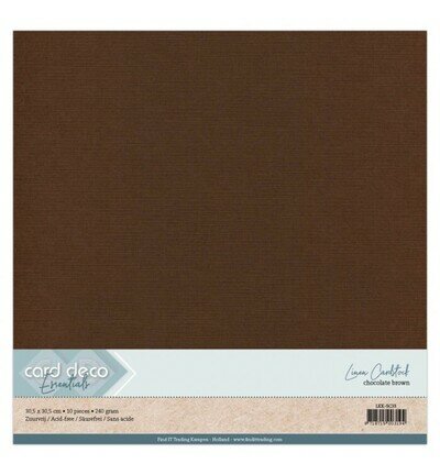 Card Deco Linnen Karton-Scrap Chocoladebruin 30,5x30,5cm LKK-SC33
