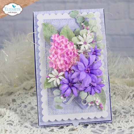 Elizabeth Craft Beautiful Blooms Die Rectangle Gift Box by Paper Flowers (2351)