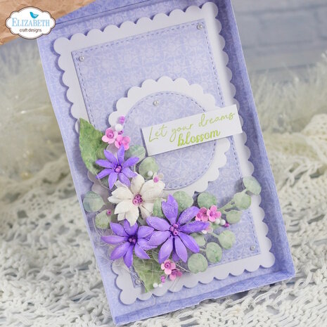 Elizabeth Craft Beautiful Blooms Die Rectangle Gift Box by Paper Flowers (2351)