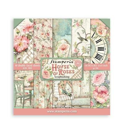 Stamperia Papierblok Klein &ndash; House of Roses SBBS08