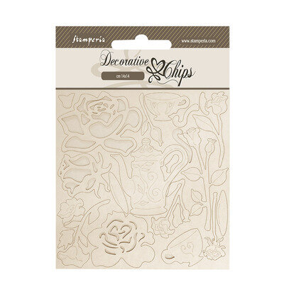 Stamperia Decoratieve Chips &ndash; Rose Motif SCB258