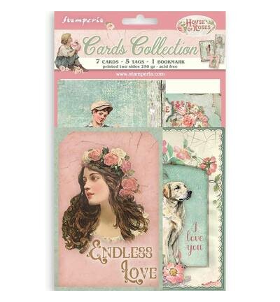 Stamperia Kaartencollectie &ndash; House of Roses SBCARD41