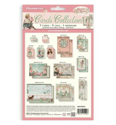 Stamperia Kaartencollectie &ndash; House of Roses SBCARD41