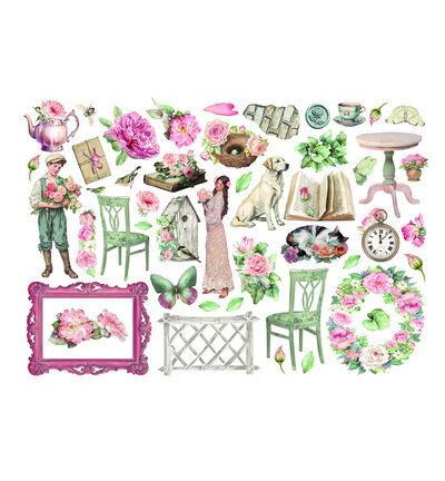Stamperia Decoratieve Ephemera &ndash; House of Roses DFLCT80