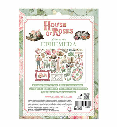 Stamperia Decoratieve Ephemera &ndash; House of Roses DFLCT80
