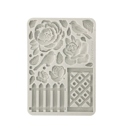 Stamperia Siliconen Mal A5 &ndash; House of Roses Fence KACMA559