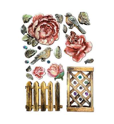 Stamperia Siliconen Mal A5 &ndash; House of Roses Fence KACMA559