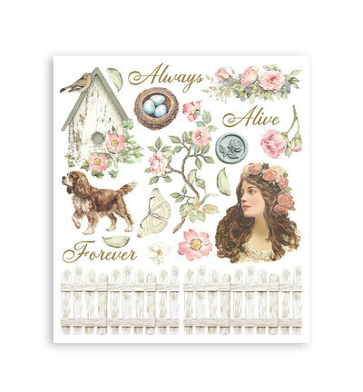 Stamperia Rub-On Selectie &ndash; House of Roses DFLRBXG06