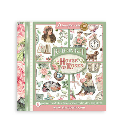 Stamperia Rub-On Kit &ndash; House of Roses DFLRBX13