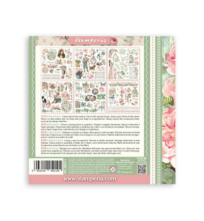 Stamperia Rub-On Kit &ndash; House of Roses DFLRBX13