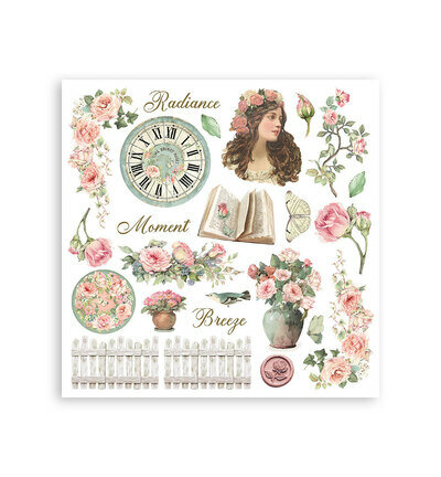 Stamperia Rub-On Kit &ndash; House of Roses DFLRBX13