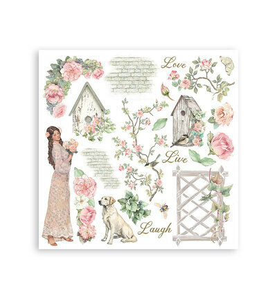 Stamperia Rub-On Kit &ndash; House of Roses DFLRBX13
