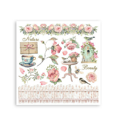 Stamperia Rub-On Kit &ndash; House of Roses DFLRBX13