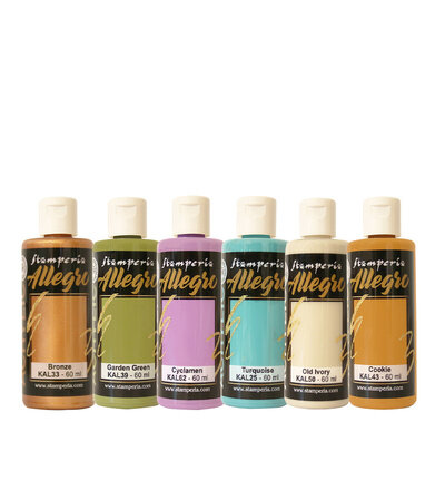 Stamperia Allegro Paint Selectie &ndash; Gardens of Time 6 Colours  KALKIT72