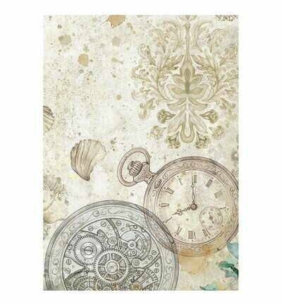 Stamperia Rice Paper Achtergronden A6 Selectie &ndash; Gardens of Time DFSAK6053