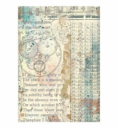 Stamperia Rice Paper Achtergronden A6 Selectie &ndash; Gardens of Time DFSAK6053