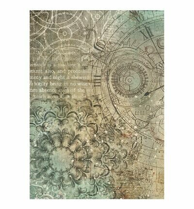 Stamperia Rice Paper Achtergronden A6 Selectie &ndash; Gardens of Time DFSAK6053