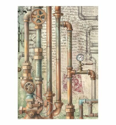 Stamperia Rice Paper Achtergronden A6 Selectie &ndash; Gardens of Time DFSAK6053