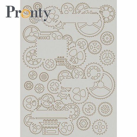 Pronty Grey Chipboard Steampunk labels 492.001.021 A4