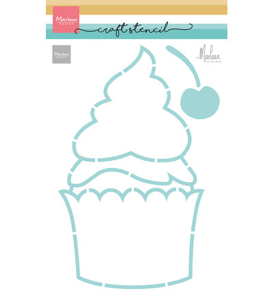 Marianne Design Craft Stencils &ndash; Cup Cake by Marleen PS8194