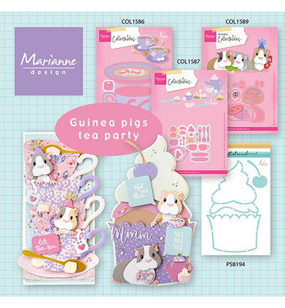 Marianne Design Craft Stencils &ndash; Cup Cake by Marleen PS8194