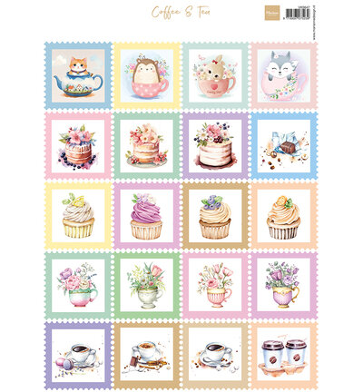 Marianne Design Knipvel A4 &ndash; Stamps Coffee &amp; Tea VK9647