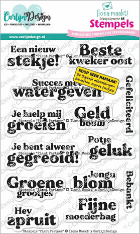 CarlijnDesign Clear stamp Plant Partner CDST-0169