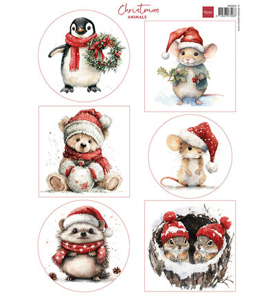 Marianne Design Decoupage Christmas Animals VK9649
