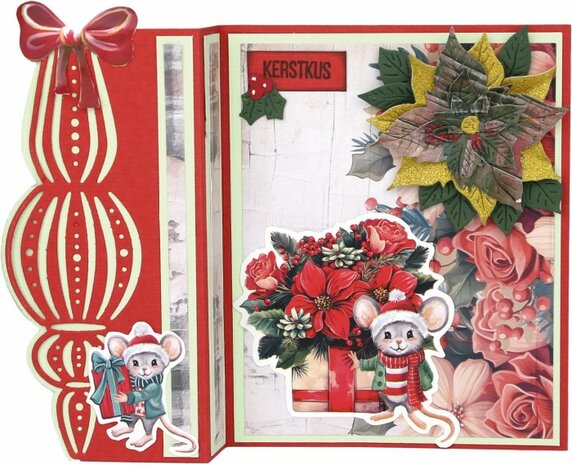 Dies - Yvonne Ceations - Floral Christmas- Bauble Borders YCD10367