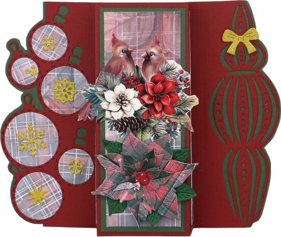 Dies - Yvonne Ceations - Floral Christmas- Bauble Borders YCD10367
