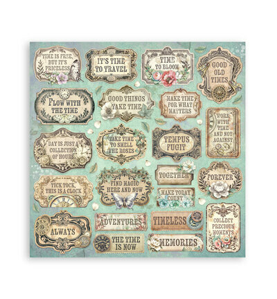 Stamperia Papierblok Klein &ndash; Gardens of Time Backgrounds SBBS141