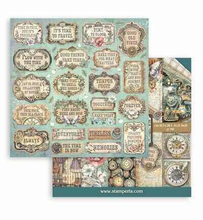 Stamperia Papierblok Klein &ndash; Gardens of Time Backgrounds SBBS141