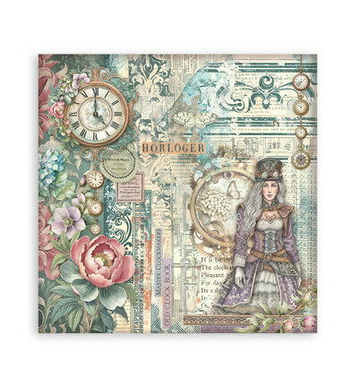 Stamperia Papierblok Klein &ndash; Gardens of Time Backgrounds SBBS141